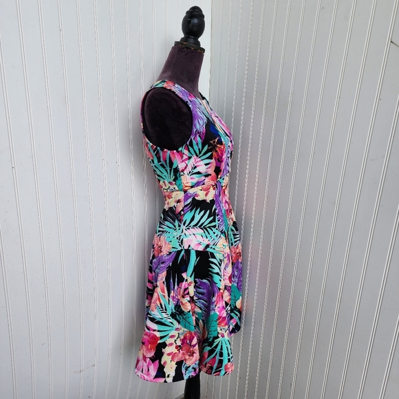 Spence Women's Floral Boho Sleeveless Floral Tropical Dress Stretch Zip Back 8 - Picture 5 of 11